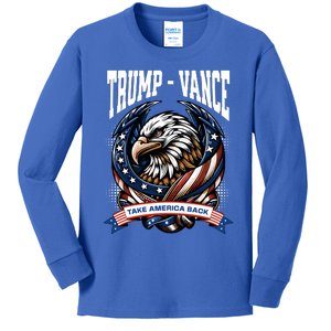 Trump 2024 Vance Take America Back Campaign Kids Long Sleeve Shirt