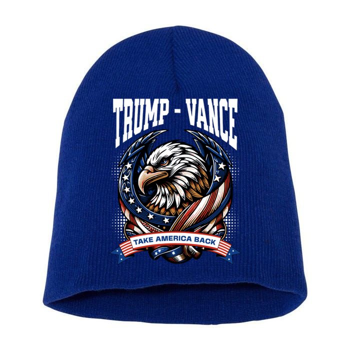 Trump 2024 Vance Take America Back Campaign Short Acrylic Beanie