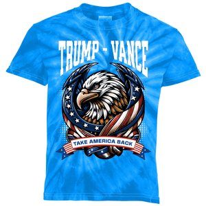 Trump 2024 Vance Take America Back Campaign Kids Tie-Dye T-Shirt