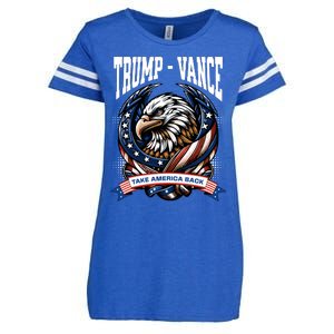 Trump 2024 Vance Take America Back Campaign Enza Ladies Jersey Football T-Shirt