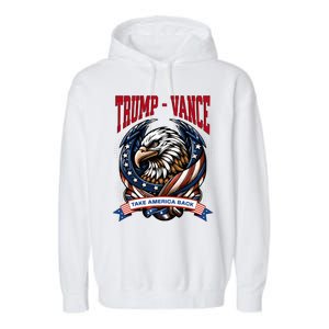 Trump 2024 Vance Take America Back Campaign Garment-Dyed Fleece Hoodie