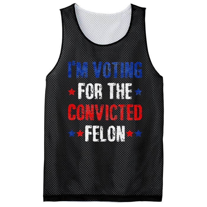 Trump 2024 Voting For The Convicted Felon Mesh Reversible Basketball Jersey Tank