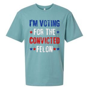 Trump 2024 Voting For The Convicted Felon Sueded Cloud Jersey T-Shirt