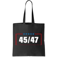 Trump 2024 Vintage 45 47 America Flag Tote Bag