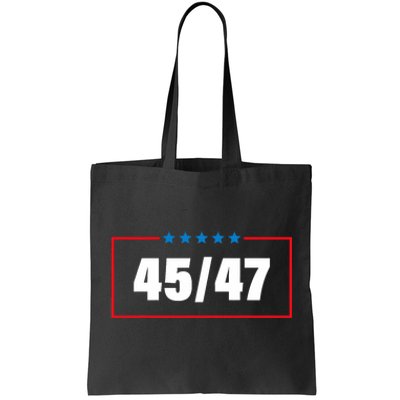 Trump 2024 Vintage 45 47 America Flag Tote Bag