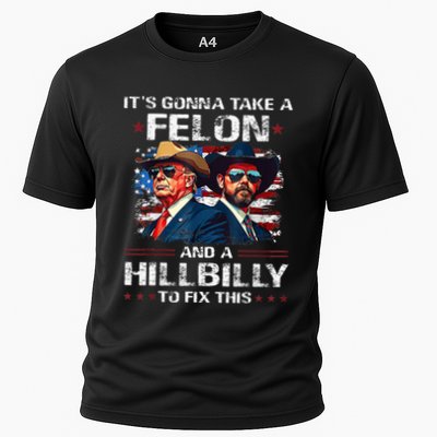 Trump 2024 Vance 2028 Funny Felon Hillbilly Fix Performance Shirt