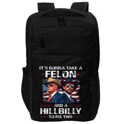 Trump 2024 Vance 2028 Funny Felon Hillbilly Fix Impact Tech Backpack