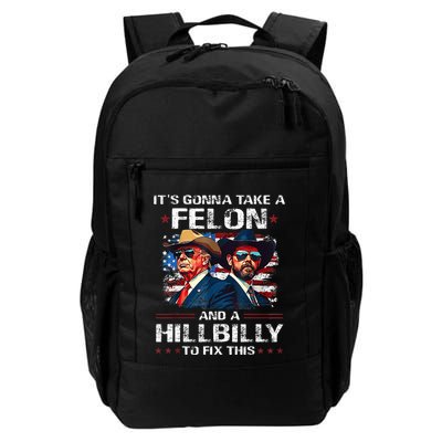 Trump 2024 Vance 2028 Funny Felon Hillbilly Fix Backpack