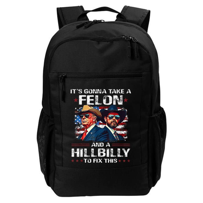 Trump 2024 Vance 2028 Funny Felon Hillbilly Fix Backpack