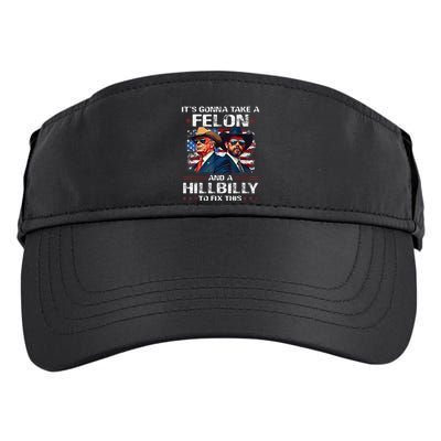 Trump 2024 Vance 2028 Funny Felon Hillbilly Fix Adult Drive Performance Visor
