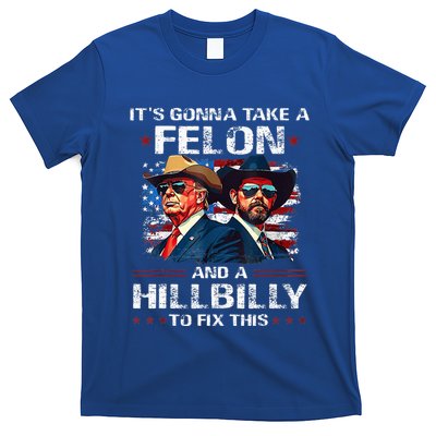 Trump 2024 Vance 2028 Funny Felon Hillbilly Fix T-Shirt