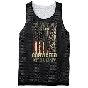 Trump 2024 Voting For The Convicted Felon Mesh Reversible Basketball Jersey Tank