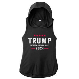 Trump 2024 Victory J.D.Vance President 47 Trump Won Ladies PosiCharge Tri-Blend Wicking Draft Hoodie Tank