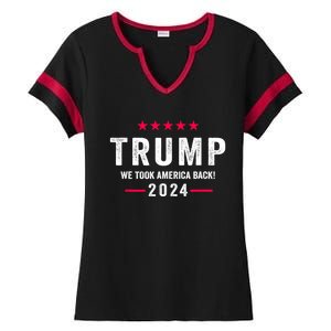 Trump 2024 Victory J.D.Vance President 47 Trump Won Ladies Halftime Notch Neck Tee