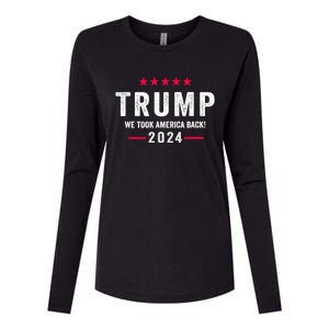 Trump 2024 Victory J.D.Vance President 47 Trump Won Womens Cotton Relaxed Long Sleeve T-Shirt