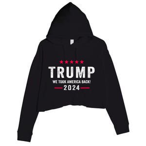 Trump 2024 Victory J.D.Vance President 47 Trump Won Crop Fleece Hoodie