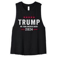 Trump 2024 Victory J.D.Vance President 47 Trump Won Women's Racerback Cropped Tank