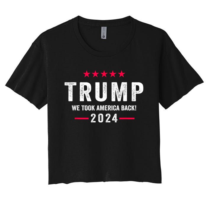 Trump 2024 Victory J.D.Vance President 47 Trump Won Women's Crop Top Tee