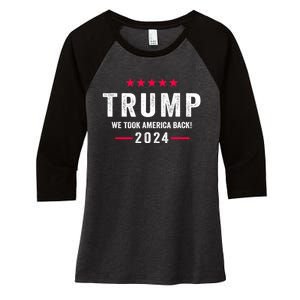 Trump 2024 Victory J.D.Vance President 47 Trump Won Women's Tri-Blend 3/4-Sleeve Raglan Shirt