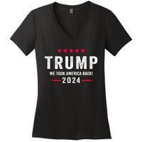 Trump 2024 Victory J.D.Vance President 47 Trump Won Women's V-Neck T-Shirt