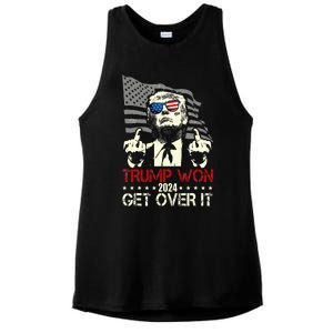 Trump 2024 Victory For President 47 Trump Vance Get Over It Ladies PosiCharge Tri-Blend Wicking Tank