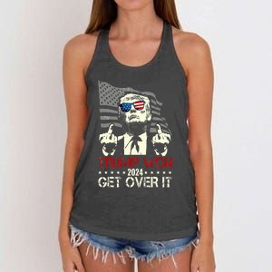 Trump 2024 Victory For President 47 Trump Vance Get Over It Women's Knotted Racerback Tank