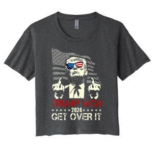 Trump 2024 Victory For President 47 Trump Vance Get Over It Women's Crop Top Tee