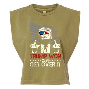 Trump 2024 Victory For President 47 Trump Vance Get Over It Garment-Dyed Women's Muscle Tee