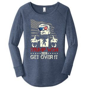 Trump 2024 Victory For President 47 Trump Vance Get Over It Women's Perfect Tri Tunic Long Sleeve Shirt