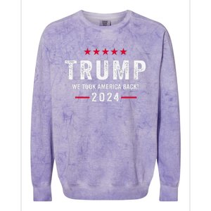 Trump 2024 Victory J.D.Vance President 47 Trump Won Gift Colorblast Crewneck Sweatshirt