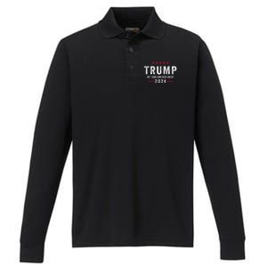 Trump 2024 Victory J.D.Vance President 47 Trump Won Gift Performance Long Sleeve Polo