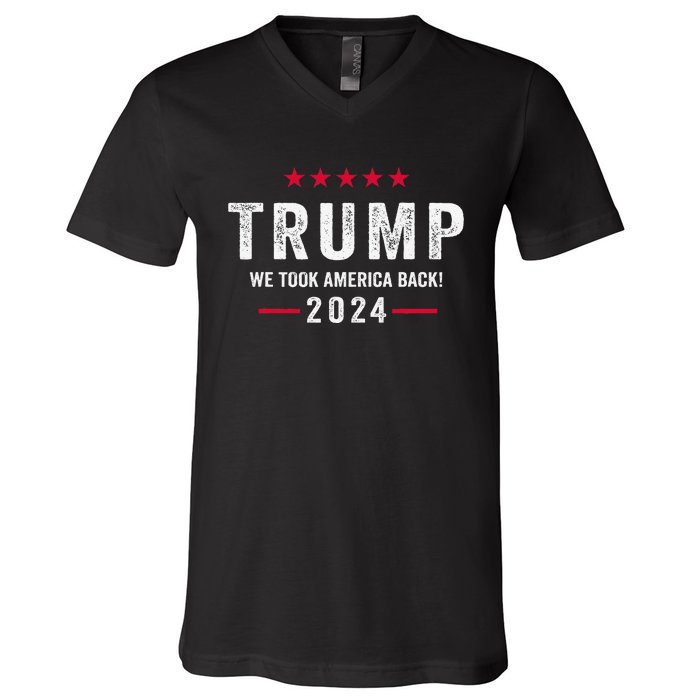 Trump 2024 Victory J.D.Vance President 47 Trump Won Gift V-Neck T-Shirt