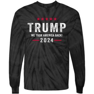 Trump 2024 Victory J.D.Vance President 47 Trump Won Gift Tie-Dye Long Sleeve Shirt