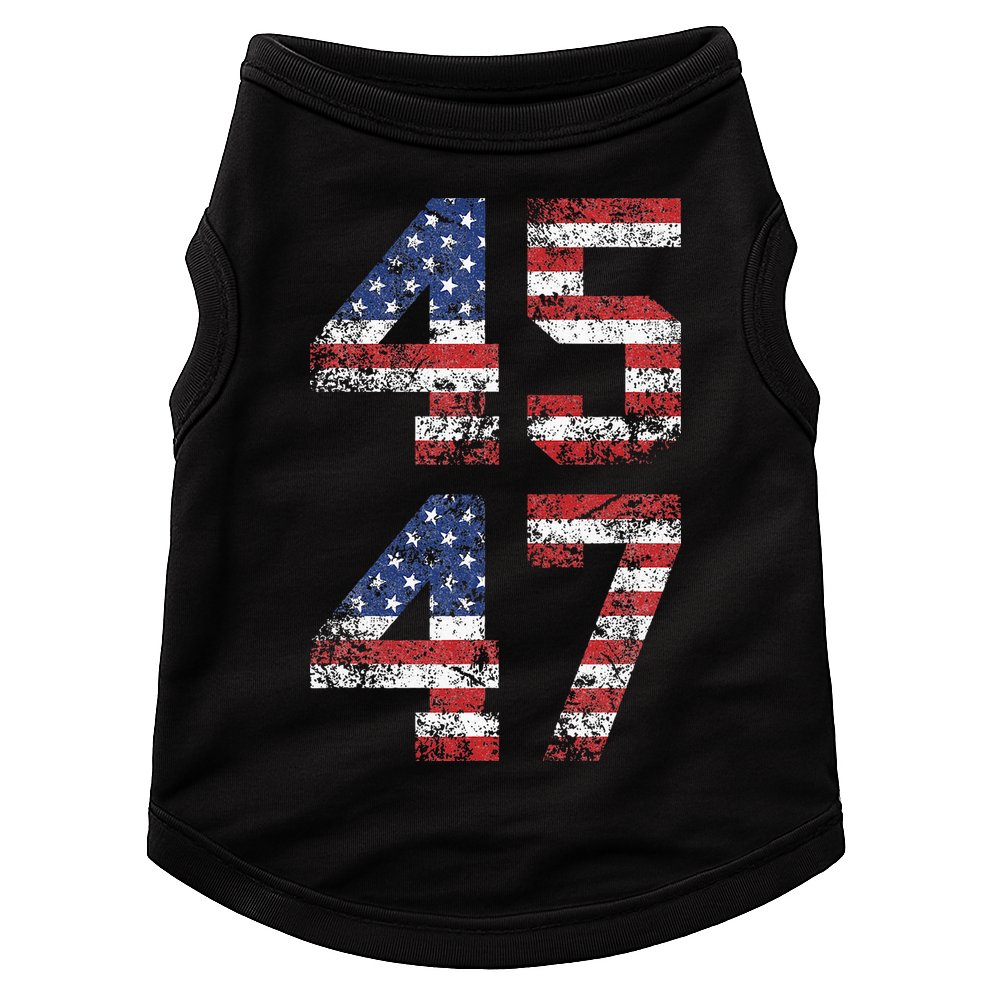Trump 2024 Vintage Classic Fit Crew Neck Black Adult Doggie Tank