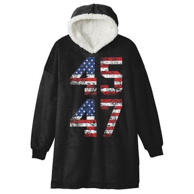 Trump 2024 Vintage Classic Fit Crew Neck Black Adult Hooded Wearable Blanket