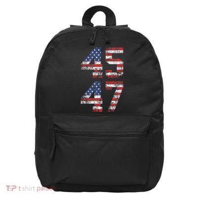 Trump 2024 Vintage Classic Fit Crew Neck Black Adult 16 in Basic Backpack