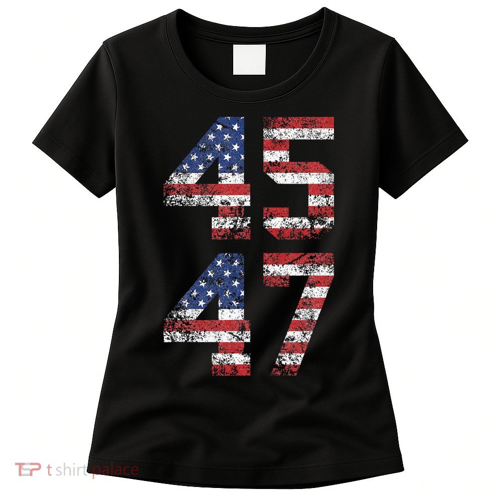 Trump 2024 Vintage Classic Fit Crew Neck Black Adult Womens T-Shirt