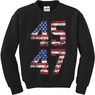 Trump 2024 Vintage Classic Fit Crew Neck Black Adult Kids Sweatshirt