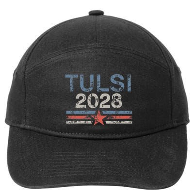 Tulsi 2028 Vintage Grunge Retro Tulsi Gabbard 2028 7-Panel Snapback Hat