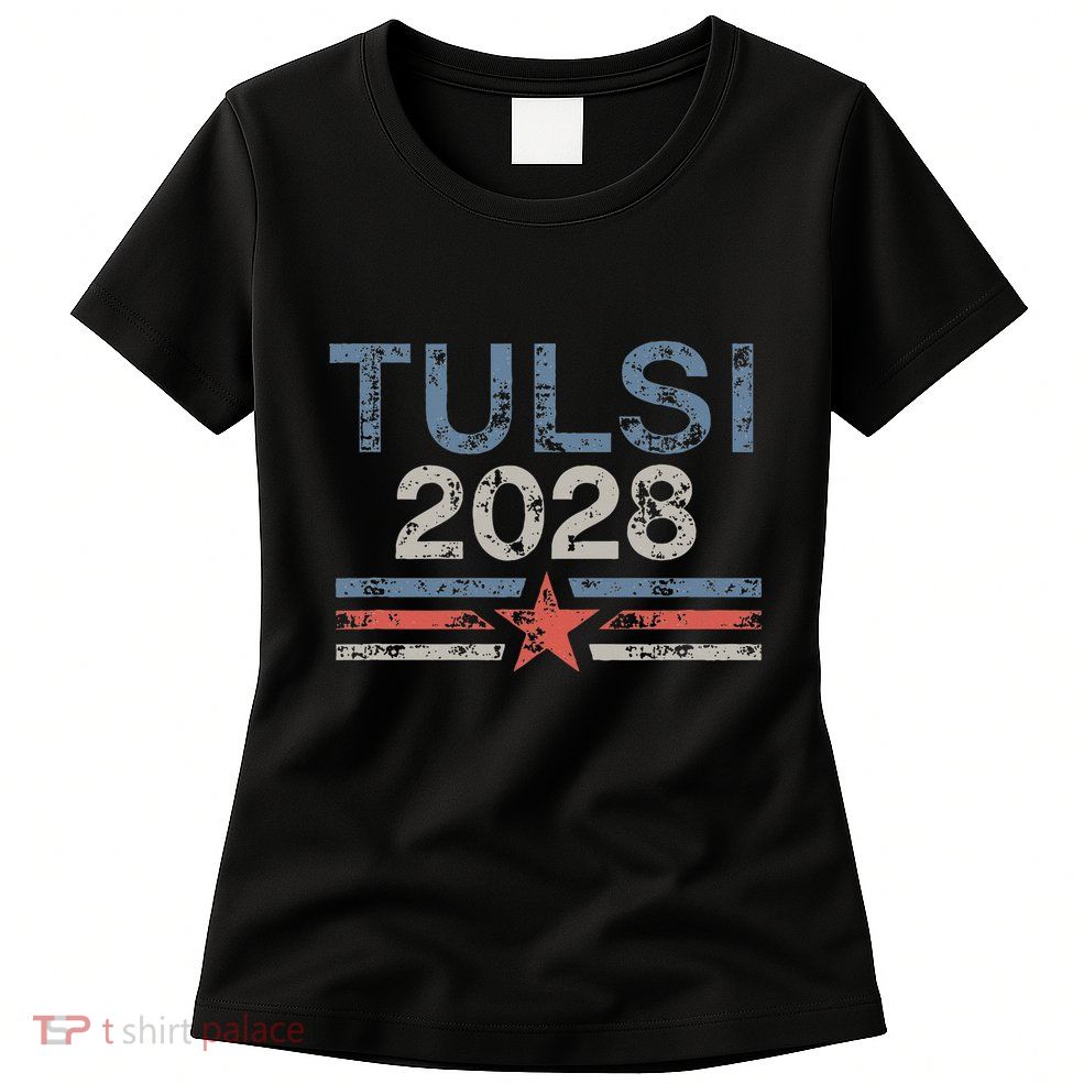Tulsi 2028 Vintage Grunge Retro Tulsi Gabbard 2028 Womens T-Shirt