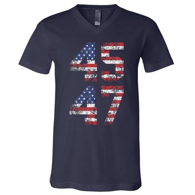 Trump 2024 Vintage Classic Fit Crew V-Neck T-Shirt