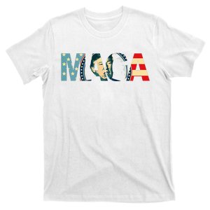 Trump 2024 Voted Maga American Flag Retro T-Shirt