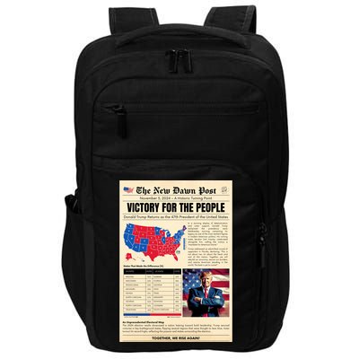 Trump 2025 Victory News Paper Impact Tech Backpack