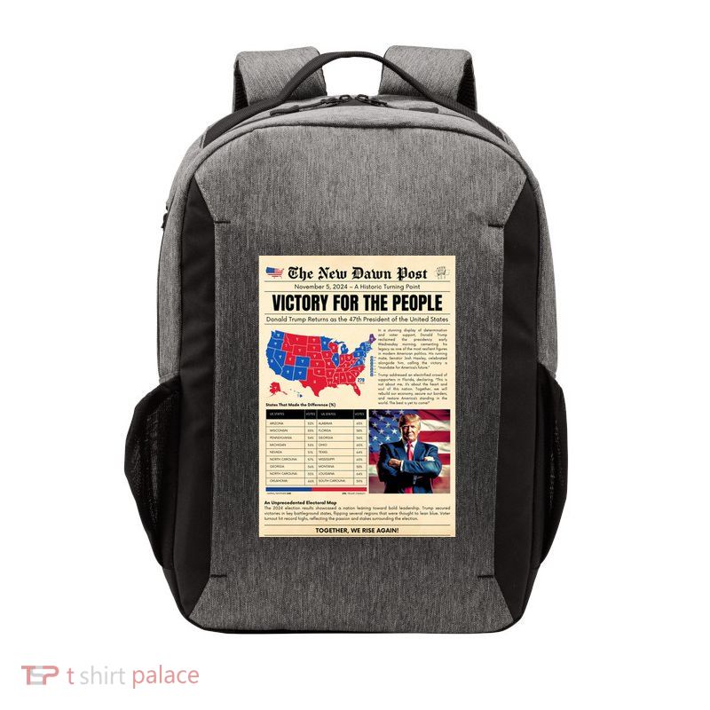 Trump 2025 Victory News Paper Vector Backpack