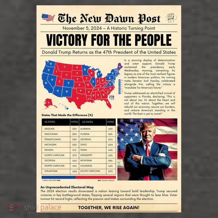 Trump 2025 Victory News Paper Vector Backpack