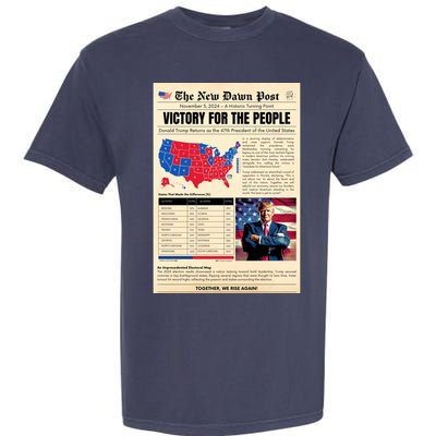 Trump 2025 Victory News Paper Garment-Dyed Heavyweight T-Shirt