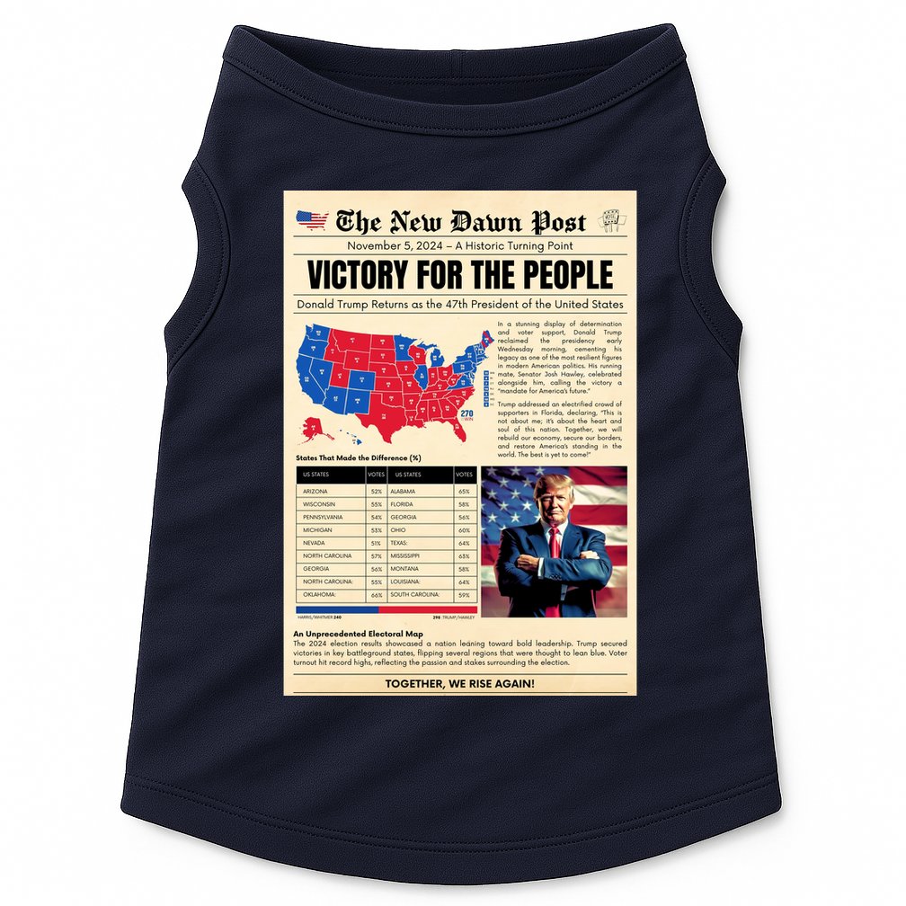Trump 2025 Victory News Paper Doggie Tank