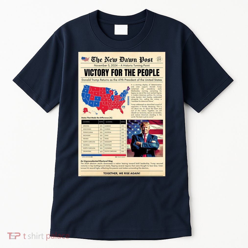 Trump 2025 Victory News Paper Tall T-Shirt