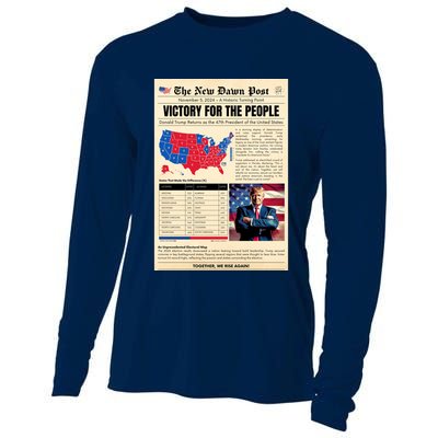 Trump 2025 Victory News Paper Cooling Performance Long Sleeve Crew