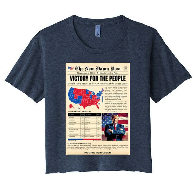 Trump 2025 Victory News Paper Crop Top